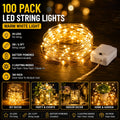 100 Packs Battery Operated Fairy Lights - 6.56 Ft 20 LED Silver Wire Warm White, for Weddings, Parties, Table Decorations, DIY Crafts, Valentine's Day, Mason Jar Decorations (Not Waterproof)