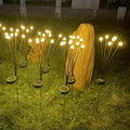 4PA Solar Garden Lights, 6LED Firefly Ground Lights, Outdoor Decorative LED Lights, Garden Decorative Ball Lights, Lighting for Holiday Parties, Christmas, Independence Day and Dances, add beautiful decorations to your garden, warm light 5 lumens
