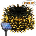 Outdoor Solar LED String Lights, 1 pack with 280 LEDs over 98 feet, IP65 splash-proof. The twinkling light string is ideal for decorating gardens, patios, Christmas, Valentine's Day, festivals, offices and bedrooms, equipped with a large 1200mAh battery.