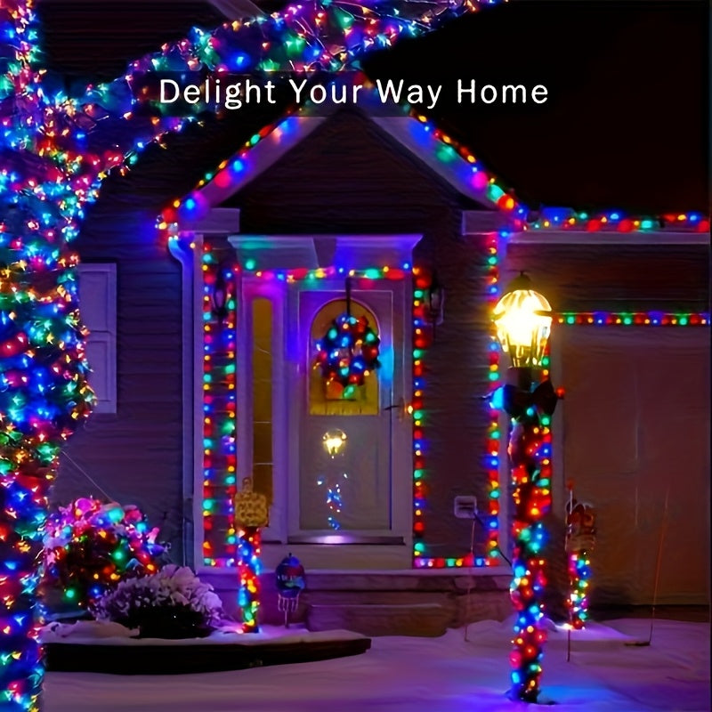 Solar Halloween Decorative Lights - 100 LED 39 Feet Outdoor String Lights with Remote Control and 8 Lighting Modes, IP65 Waterproof, Ideal for Parties, Gardens, Yards, Christmas Trees, Landscape Lighting, Holiday Displays and Festival Illumination