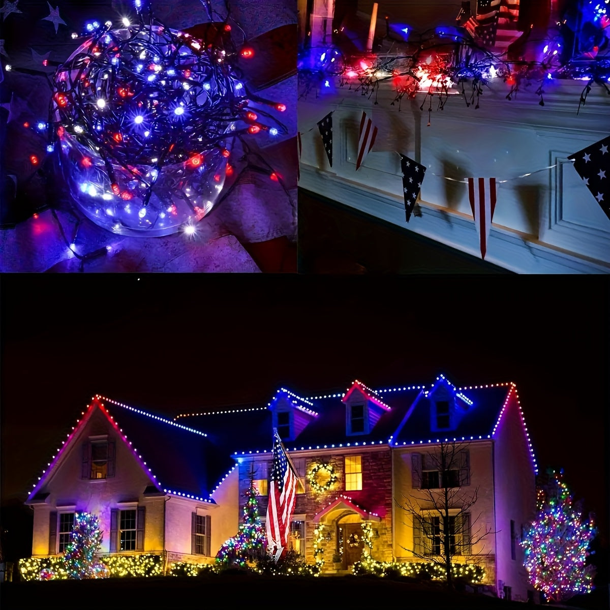 Solar Halloween Decorative Lights - 100 LED 39 Feet Outdoor String Lights with Remote Control and 8 Lighting Modes, IP65 Waterproof, Ideal for Parties, Gardens, Yards, Christmas Trees, Landscape Lighting, Holiday Displays and Festival Illumination