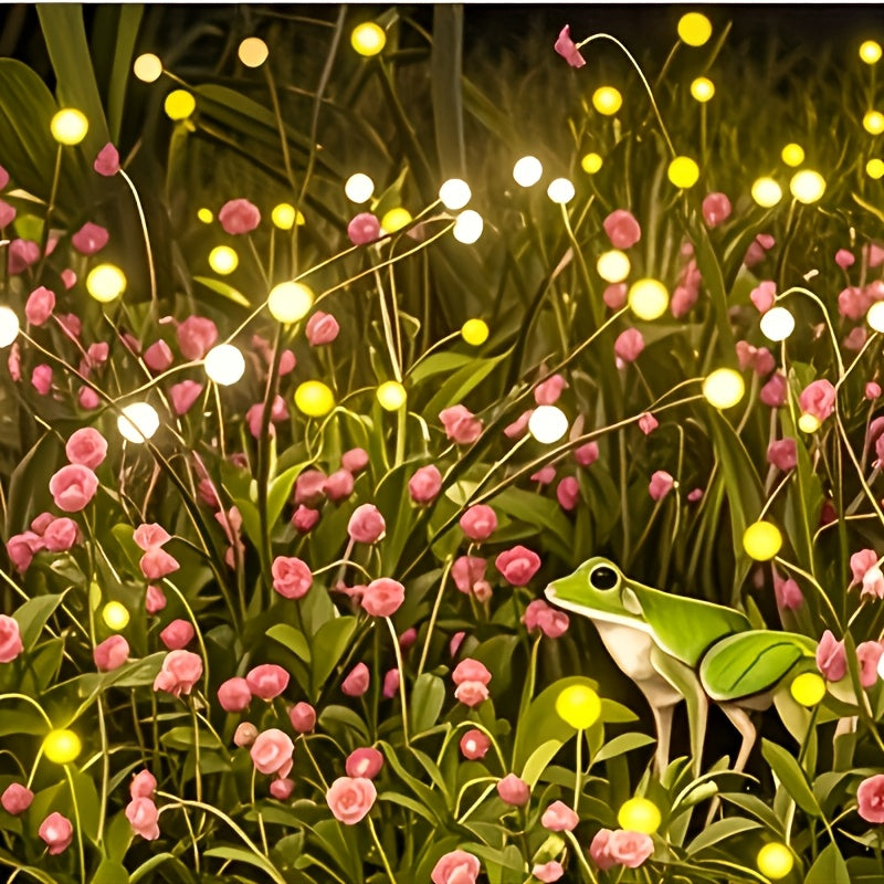 8-Pack Solar Lawn Firefly Lights - LED Windproof Firefly Stake Garden Decorative Lights - Suitable for Ramadan Event Venue Decorative Lighting