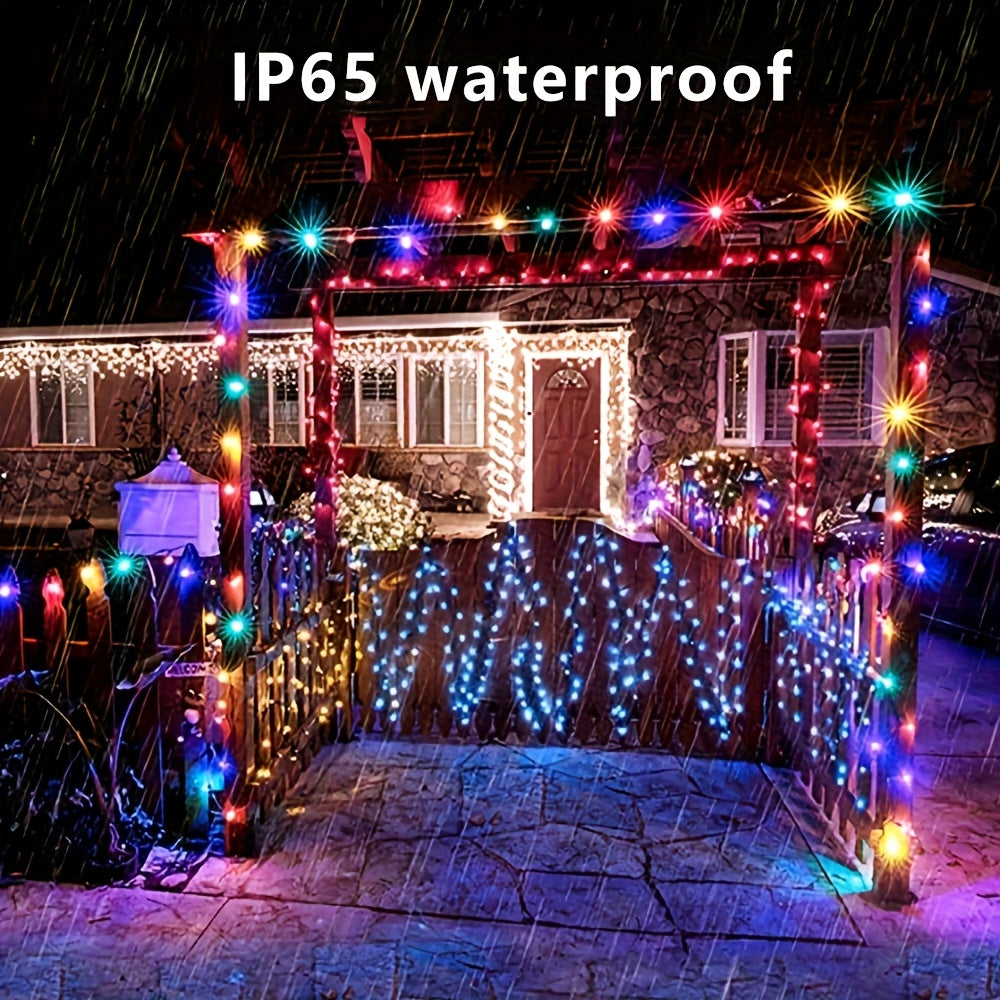 Solar Halloween Decorative Lights - 100 LED 39 Feet Outdoor String Lights with Remote Control and 8 Lighting Modes, IP65 Waterproof, Ideal for Parties, Gardens, Yards, Christmas Trees, Landscape Lighting, Holiday Displays and Festival Illumination
