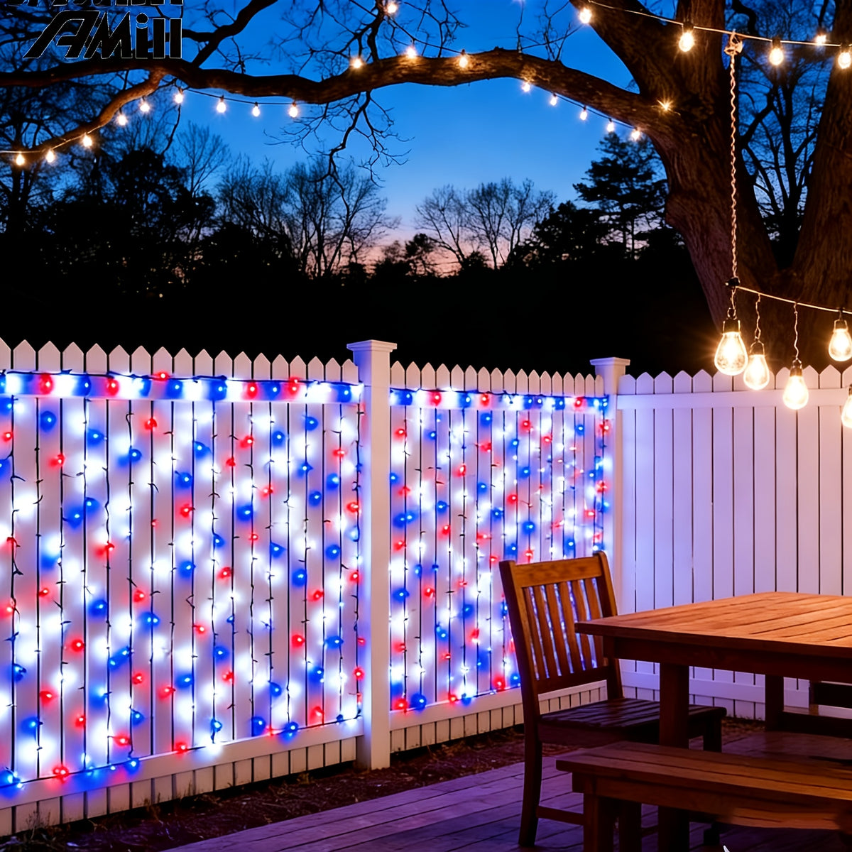 10m Solar String Lights, LED Fairy Lights for Independence Day Holiday Decorations, Decor for Bedrooms, Eaves and Balconies, Create Ambience for Starry Scenes, Courtyards, Gardens and Lawns, IP65