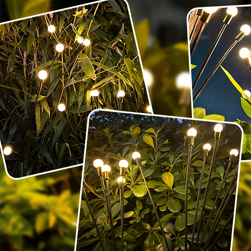8-Pack Solar Lawn Firefly Lights - LED Windproof Firefly Stake Garden Decorative Lights - Suitable for Ramadan Event Venue Decorative Lighting