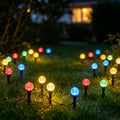 28 LED outdoor solar lawn lights, IP44 outdoor splash-proof, ground stake lights, light-sensitive switch, perfect for guiding pathways, decorative light strings for yards, gardens, and lawn paths, suitable for trails, camping, parties, and weddings